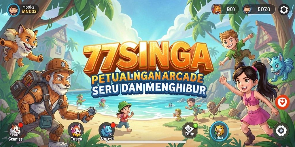 Screenshot gameplay <strong>77SINGA</strong> yang menunjukkan aksi seru dalam game arcade.