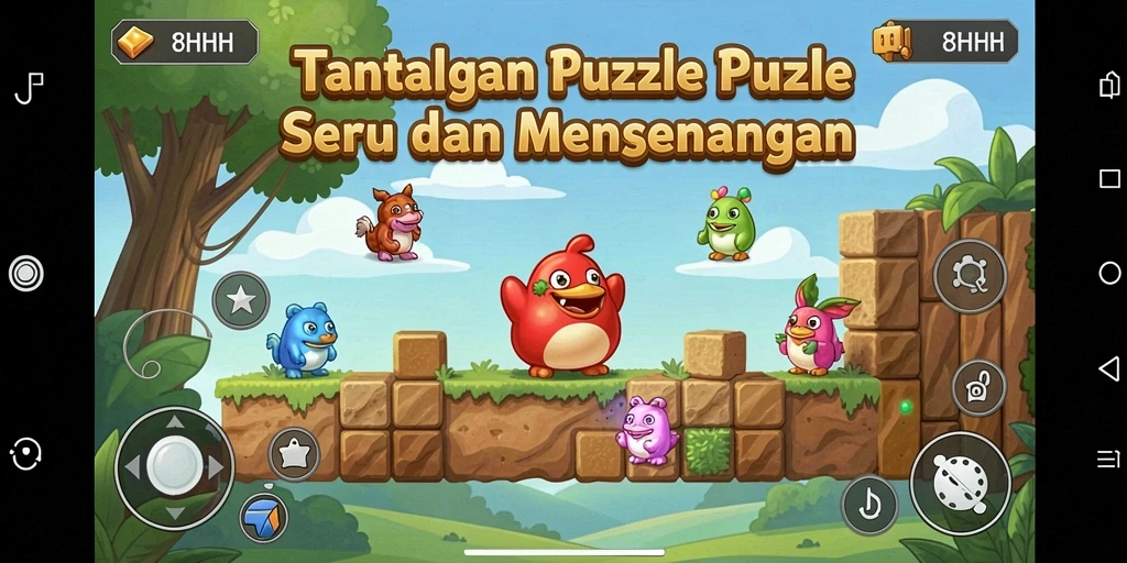 Tampilan gameplay 8HHH dengan tantangan Puzzle yang menarik.