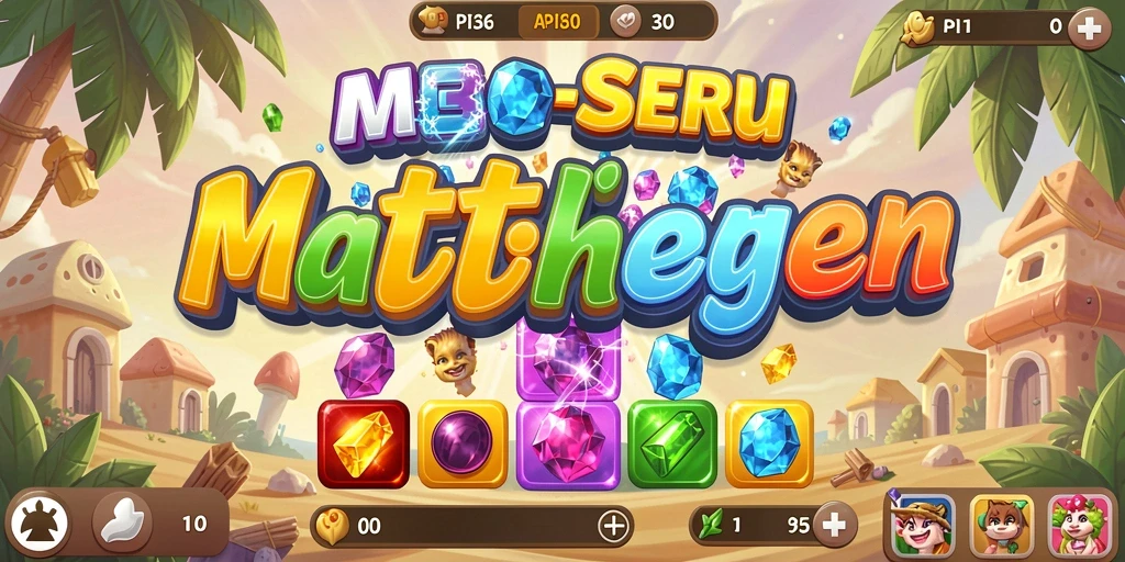 Tampilan seru gameplay API36 saat mencocokkan item di Match-3.