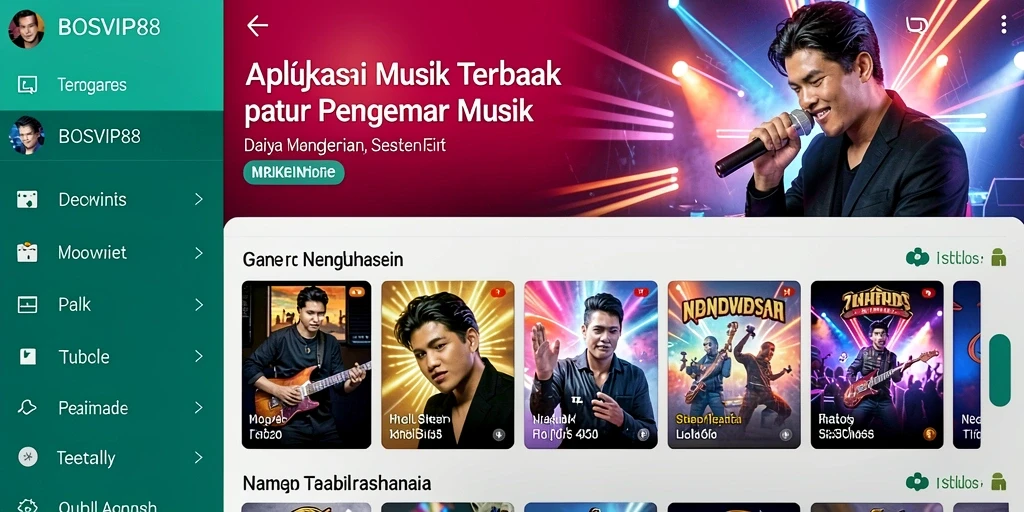 Tampilan utama BOSVIP88 dengan fitur interaktif permainan musik.