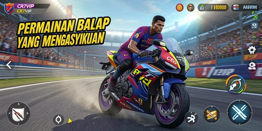 Tampilan menegangkan saat balapan di CR7VIP.