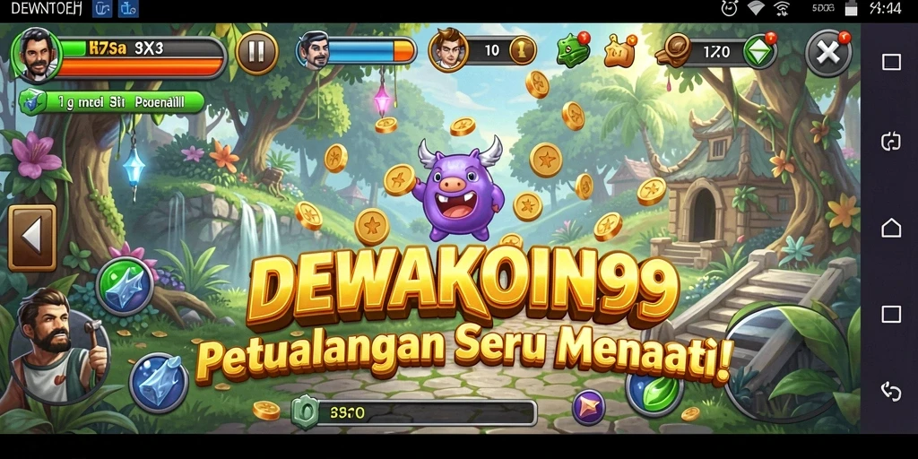 Gameplay DEWAKOIN99 yang penuh aksi dan petualangan seru.