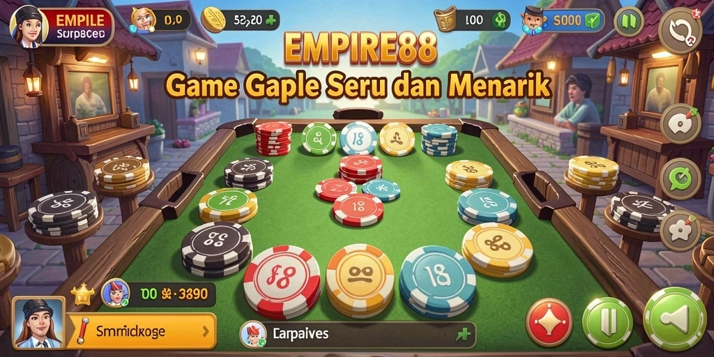 Tampilan gameplay Gaple yang seru dan interaktif dari EMPIRE88.