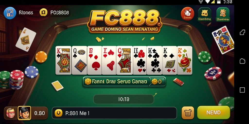 Tampilan gameplay seru dalam permainan Domino FC888.
