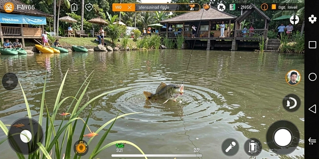 Tangkapan ikan menakjubkan di FW66, menikmati gameplay memancing.