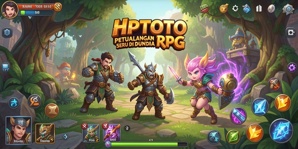 Tampilan gameplay HPTOTO dengan aksi seru di dunia RPG.