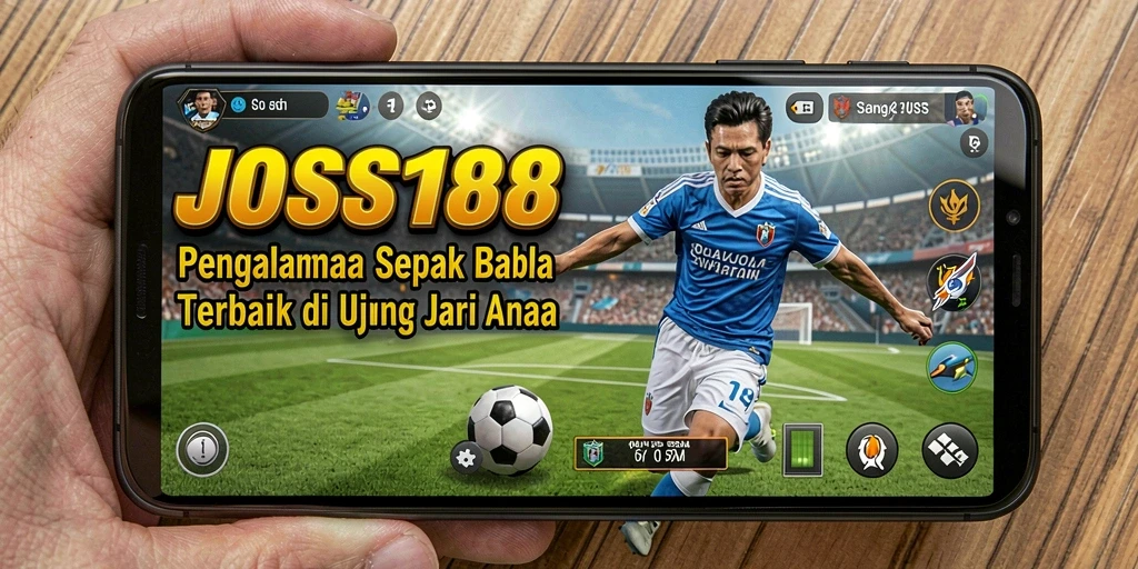 Screenshot JOSS188 menunjukkan intensitas dan keseruan gameplay sepak bola.