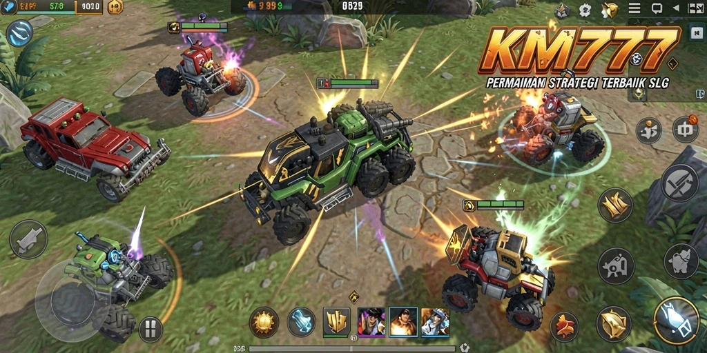 Tampilan gameplay seru dan strategi dalam KM777.