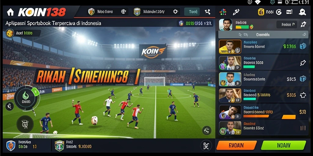 Tampilan gameplay KOIN138 yang menampilkan berbagai opsi taruhan olahraga.