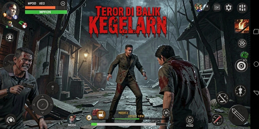Gameplay MPOID menampilkan suasana horror yang mencekam dan menegangkan.