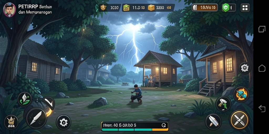 Tangkapan layar menunjukkan keseruan gameplay santai PETIRRP.