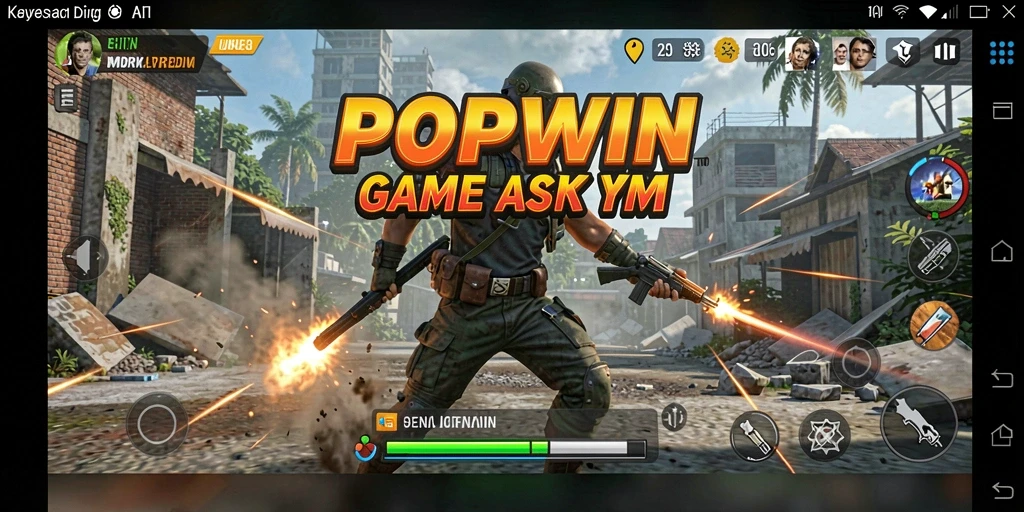 Screenshot gameplay POPWIN menunjukkan momen aksi yang mendebarkan.