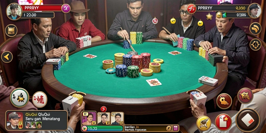 Tangkapan layar utama dari gameplay QiuQiu PPRRYY yang seru.