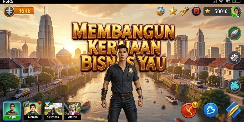 Tampilan gameplay R6R6 yang menarik dan penuh strategi Tycoon.