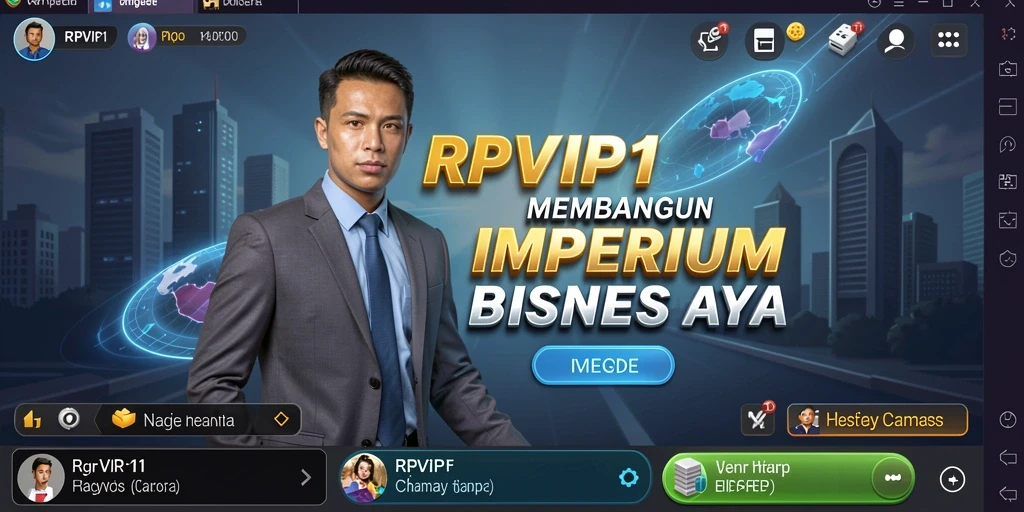 Screenshot gameplay RPVIP1 yang menggambarkan pengelolaan bisnis yang dinamis.