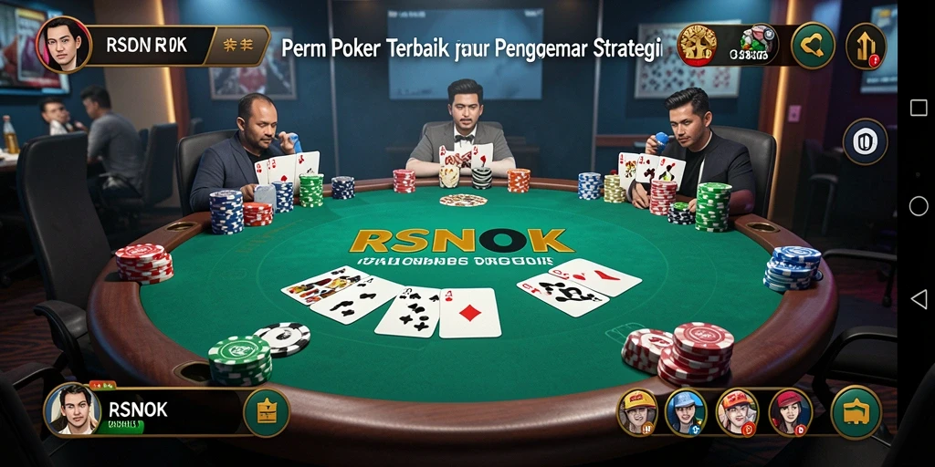 Tampilan gameplay poker yang menarik dan realistis di RSNOK.