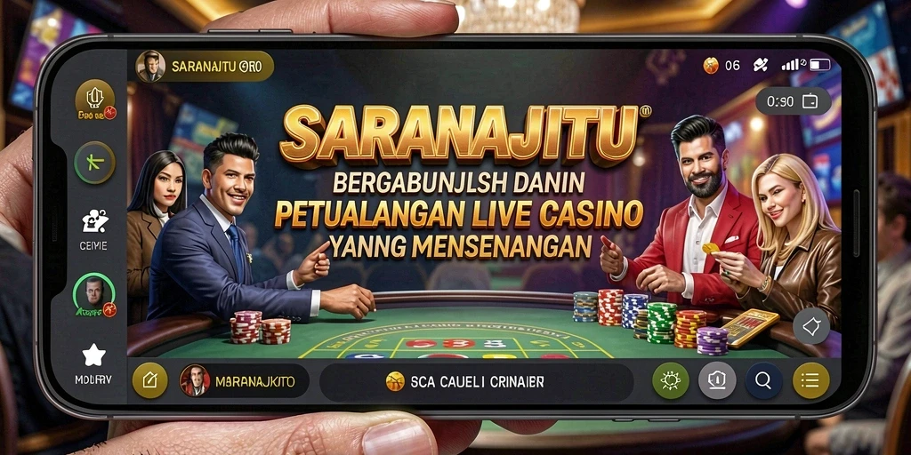 Tampilan menarik dari gameplay Live Casino di SARANAJITU.