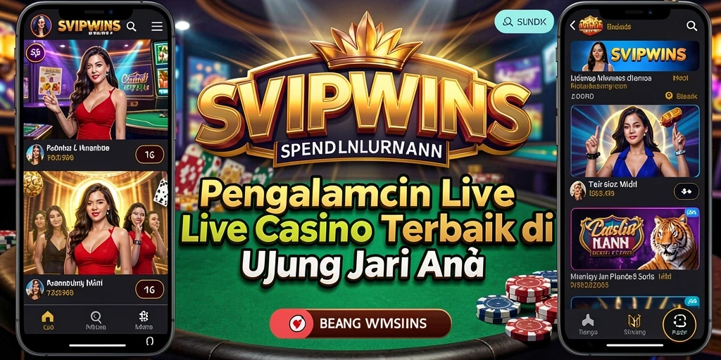 Tangkapan layar SVIPWINS saat permainan Live Casino berlangsung dengan dealer.